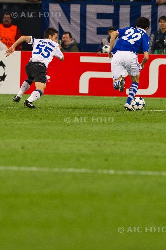 Shalke04 Yuto Nagatomo Inter 2010 Gelsenkirchen, Germany. 