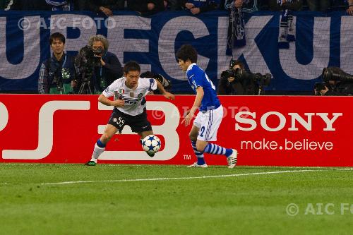 Shalke04 Yuto Nagatomo Inter 2010 Gelsenkirchen, Germany. 