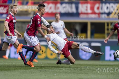 italian championship 2017 2018 30°Day Renato Dall Ara final match between Bologna 1-1 Roma 