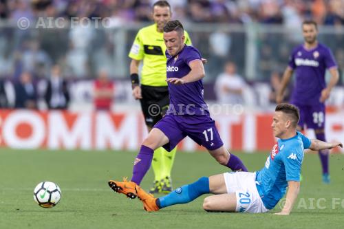 Fiorentina Piotr Sebastian Zielinski Napoli 2018 Fiorentina, Italy. 