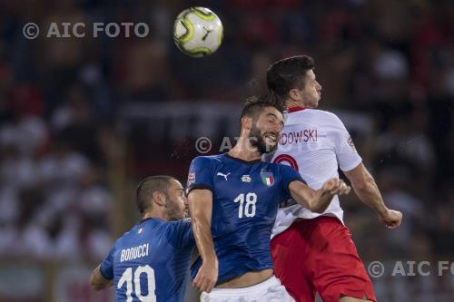 Italy Robert Lewandowski Poland Leonardo Bonucci Renato Dall Ara final match between Italy 1-1 Poland Bologna, Italy. 