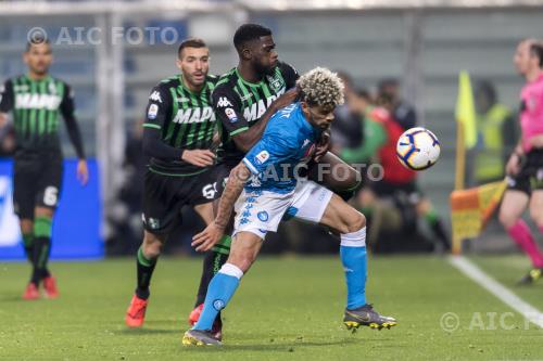 Sassuolo Kevin Malcuit Napoli 2019 Reggio Emilia, Italy. 