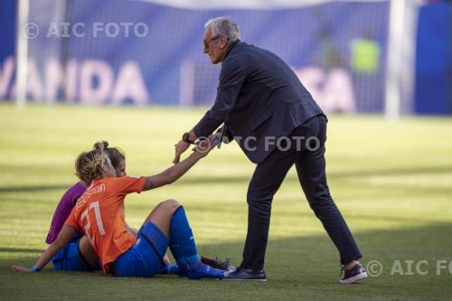 Figc Elisa Bartoli Italy Valentina Giacinti Hainaut final match between Italy 0-2 Netherlands Valenciennes, France. 