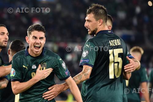 Italy Francesco Acerbi Italy 2019 Roma, Italy. Joy Goal 1-0 