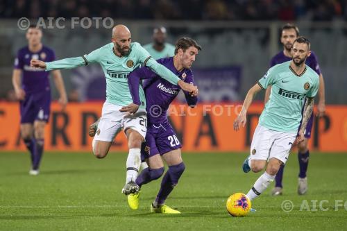 Inter Jose Martin Caceres Silva Fiorentina Marcelo Brozovic Artemio Franchi match between Fiorentina 1-1 Inter Firenze, Italy 