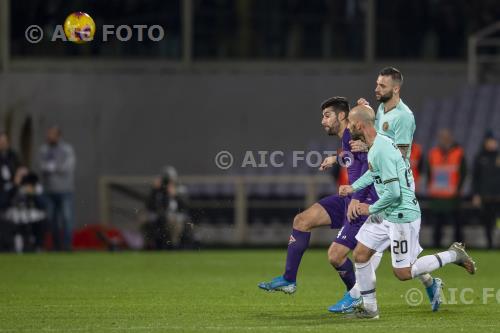 Fiorentina Borja Valero Iglesias Inter Marcelo Brozovic Artemio Franchi match between Fiorentina 1-1 Inter Firenze, Italy 