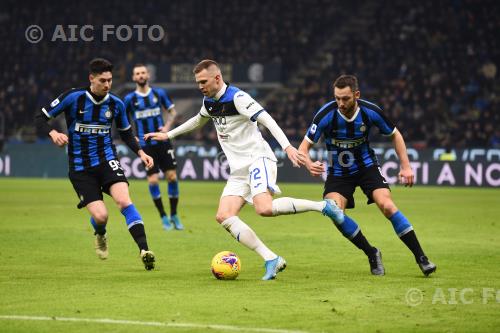 Atalanta Stefan De Vrij Inter Alessandro Bastoni Giuseppe Meazza match between Inter 1-1 Atalanta Milano, Italy 