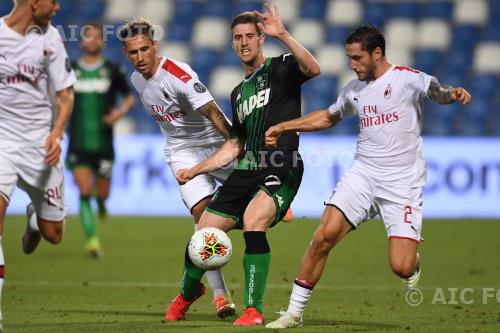 Milan Giorgos Kriakopoulos Sassuolo Davide Calabria Mapei match between  Sassuolo 1-2 Milan Reggio Emilia, Italy 