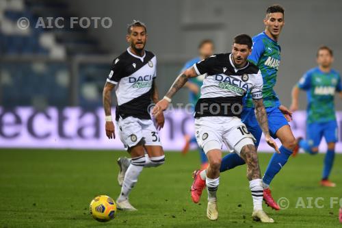 Udinese Mert Muldur Sassuolo Roberto Maximiliano Pereyra Mapei match between Sassuolo 0-0 Udinese Reggio Emilia, Italy 