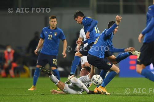 Italy Markus Soomets Estonia Alessandro Bastoni Artemio Franchi final match between Italy 4-0 Estonia Firenze, Italy. 