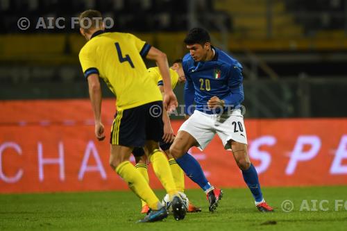 Sweden Raoul Bellanova Italy Gustav Henriksson Arena Garibaldi final match between Italy 4-1 Sweden Pisa, Italy. 