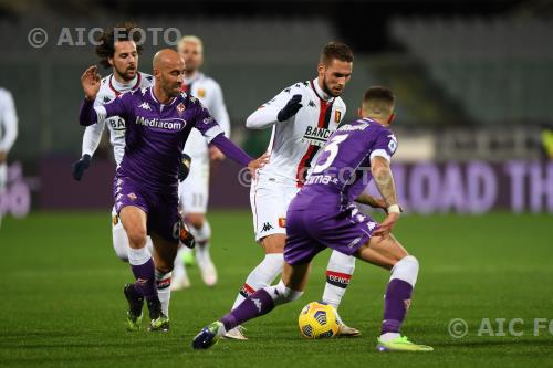 Genoa Borja Valero Fiorentina Marko Pjaca Italian championship 2020 2021 10°Day Artemio Franchi match between  Fiorentina 1-1 Genoa 
