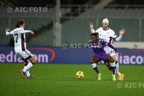 Cagliari Christian Kouame Fiorentina Charalampos Lykogiannis Artemio Franchi match between Fiorentina 1- 0 Cagliari Firenze, Italy 