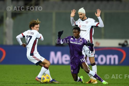 Cagliari Christian Kouame Fiorentina Charalampos Lykogiannis Artemio Franchi match between Fiorentina 1- 0 Cagliari Firenze, Italy 