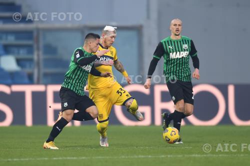 Sassuolo Juraj Kucka Parma Vlad Chiriches Mapei match between Sassuolo 1-1 Parma Reggio Emilia, Italy 