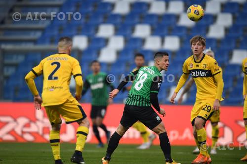 Parma Giacomo Raspadori Sassuolo Daan Dierckx Mapei match between Sassuolo 1-1 Parma Reggio Emilia, Italy 
