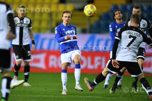 Sampdoria Riccardo Gagliolo Parma Simone Iacoponi Ennio Tardini match between Parma 0-2 Sampdoria Parma, Italy 
