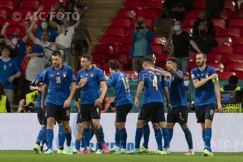 Italy Andrea Belotti Italy Leonardo Bonucci UEFA European Championship 2020 Round of 16 Wembley final match between  Italy  2-1 Austria 