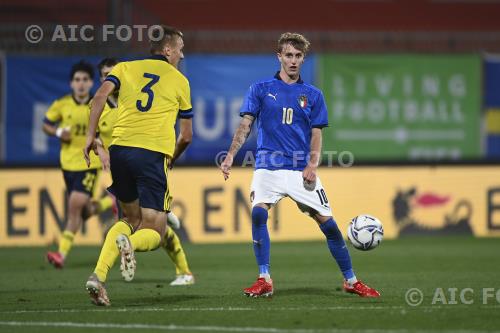 Italy U21 Jesper Tolinsson Sweden U21 2021 Monza, Italy. 
