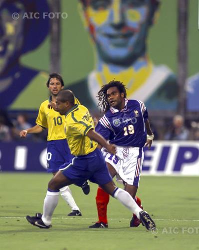 France Romario de Souza Faria Brazil Leonardo Nascimento de Araujo Gerland final match between France 1-1 Brazil Lyon, France. 