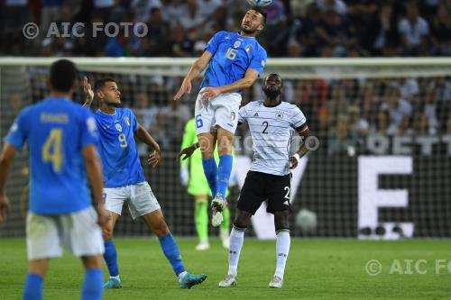 Italy Bryan Cristante Italy Antonio Rudiger Borussia-Park final match between  Germany 5-2 Italy Monchengladbach, Germany 