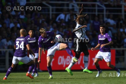 Fiorentina Moise Kean Juventus Szymon Zurkowski Italian championship  2022 2023 5°Day Artemio Franchi match between Fiorentina 1-1  Juventus 