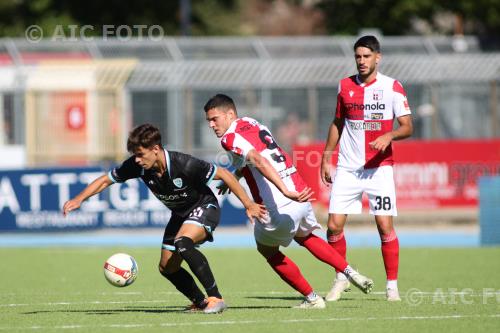 Olbia Federico Mencagli Rimini Matteo Rossetti Romeo Neri match between Rimini 3-0 Olbia Rimini, Italy 