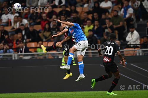 Milan Giovanni Simeone Napoli Pierre Kalulu Giuseppe Meazza match between   Milan 1-2 Napoli Milano, Italy 