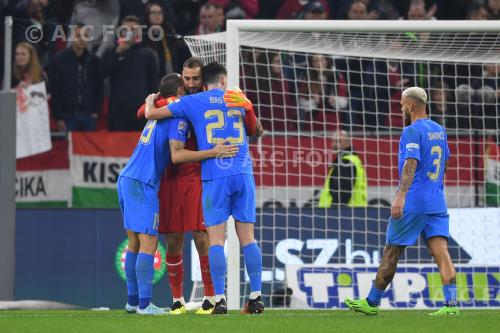 Italy Gianluigi Donnarumma Italy Alessandro Bastoni UEFA Nations League 2022-2023 Budapest , Hungary. 