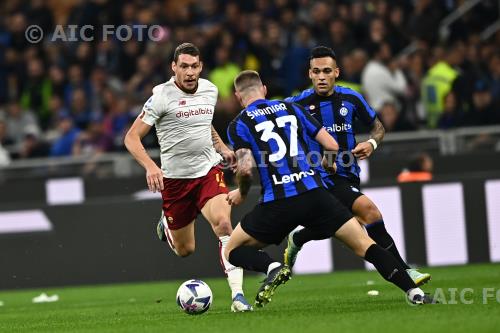 Roma Milan Skriniar Inter Lautaro Martinez Giuseppe Meazza match between    Inter  1-2 Roma Milano, Italy 