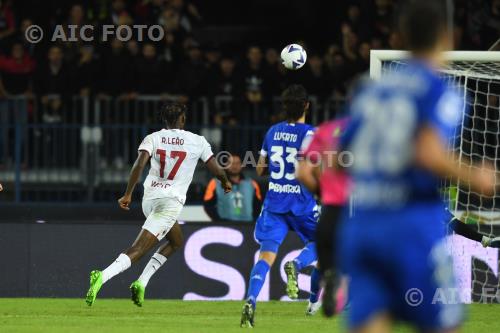 Milan Sebastiano Luperto Empoli Guglielmo Vicario Carlo Castellani match between    Empoli  1-3 Milan Empoli, Italy 