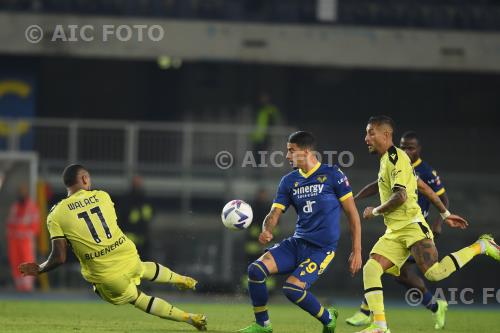 Udinese Fabio Depaoli Hellas Verona Roberto Maximiliano Pereyra Marcantonio Bentegodi match between    Hellas Verona  1-2 Udinese Verona, Italy 