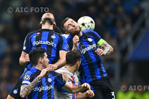 Inter Stefan De Vrij Inter Robert Lewandowski Giuseppe Meazza match between Inter 1-0 Barcelona Milano, Italy 
