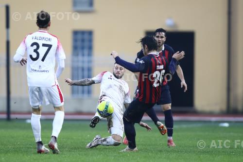Vis Pesaro Andrea De Vito Imolese Matteo Zanini Romeo Galli match between Imolese 0-0  Vis Pesaro Imola, Italy 