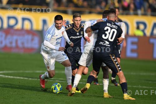 Benevento Nahuel Estevez Parma Francesco Forte Italian championship 2022 2023 Serie B 16 °Day Ennio Tardini match between Parma 0-1 Benevento 