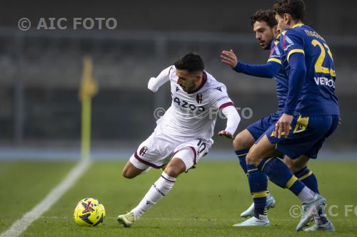 Bologna Simone Verdi Hellas Verona Giangiacomo Magnani Marcantonio Bentegodi match between    Hellas Verona  0-1 Bologna Verona, Italy 