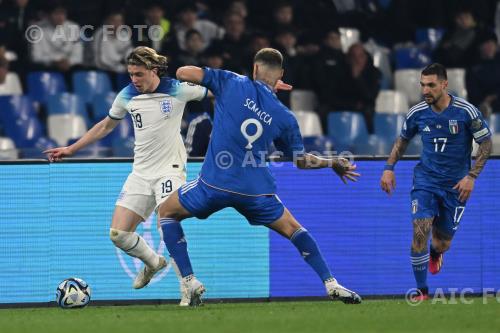 England Gianluca Scamacca Italy Matteo Politano Diego Armando Maradona final match between Italy 1-2 England Napoli, Italy. 