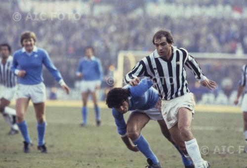 Juventus Giuseppe Bruscolotti Napoli Enrico Nicolini Municipal match between Juventus 1-1 Napoli Torino, Italy 