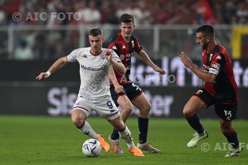 Fiorentina Morten Frendrup Genoa Mattia Bani Luigi Ferraris match between  Genoa 1-4 Fiorentina Genova, Italy 