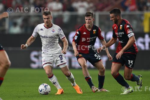 Fiorentina Morten Frendrup Genoa Mattia Bani Luigi Ferraris match between  Genoa 1-4 Fiorentina Genova, Italy 