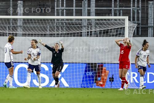 Italy Women Elena Linari Italy Women Cristiana Girelli Switzerland Women 2023 UEFA Women’s Nations League 2024 League A , Group A4 