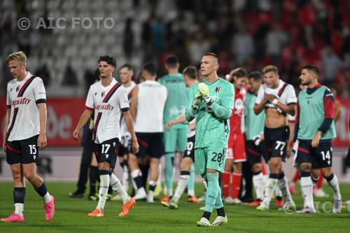 Bologna Oussama El Azzouzi Bologna Lukasz Skorupski Brianteo match between Monza 0-0 Bologna Monza, Italy 