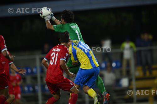 Pro Patria Andrea Mazzarani Pergolettese Andrea Mallamo Giuseppe Voltini match between Pergolettese 0-1 Pro Patria Crema , Italy 