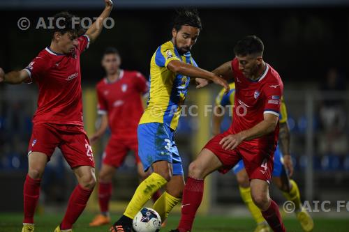Pro Patria Alessandro Lambrughi Pergolettese Lorenzo Saporetti Giuseppe Voltini match between Pergolettese 0-1 Pro Patria Crema , Italy 