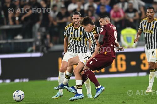 Juventus Antonio Sanabria Torino Adrien Rabiot Allianz match between  Juventus 2-0 Torino Torino, Italy 