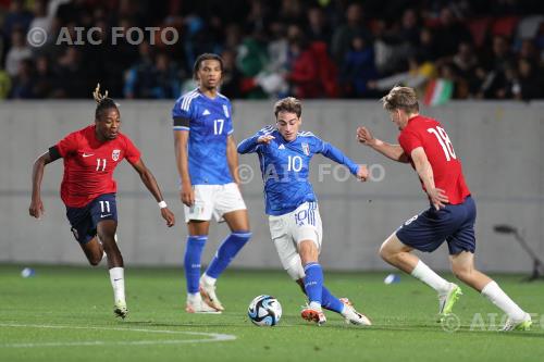 Norway U21 Gaetano Pio Oristanio Italy U21 David Moller Wolfe Druso final match between Italy U21 2-0  Norwey U21 Bolzano, Italy. 