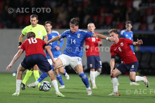 Norway U21 Giovanni Fabbian Italy U21 Kristian Malt Arnstad Druso final match between Italy U21 2-0  Norwey U21 Bolzano, Italy. 