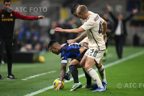 Inter Gianluca Mancini Roma Rasmus Kristensen Giuseppe Meazza match between    Inter 1-0 Roma Milano, Italy 