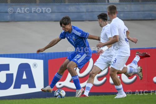 Italy U17 Bedri Dunga Greece U17 Konstantinos Vyrsokinos Tullo Morgagni final match between Greece U17 2-1  Italy U171 Forli, Italy. 