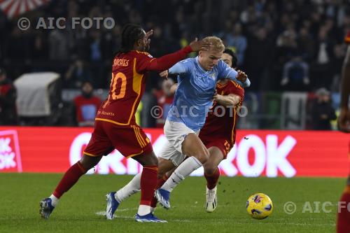 Roma Gustav Isaksen Lazio Sardar Azmoun Olimpic match between Lazio 0-0 Roma Roma, Italy 
